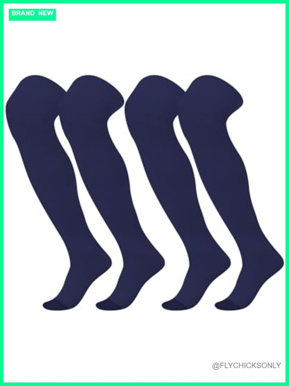 2 Pair Over The Knee Baseball Socks - High Football Softball Socks Sport Extra